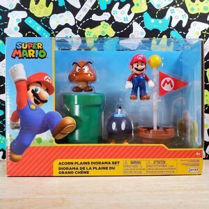World of Nintendo Super Mario Acorn Plains Diorama Set 2.5" Collectible Playset